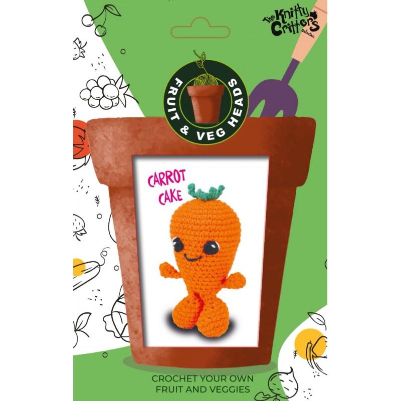 Knitty Critters Fruit and Veg - Carrot Cake