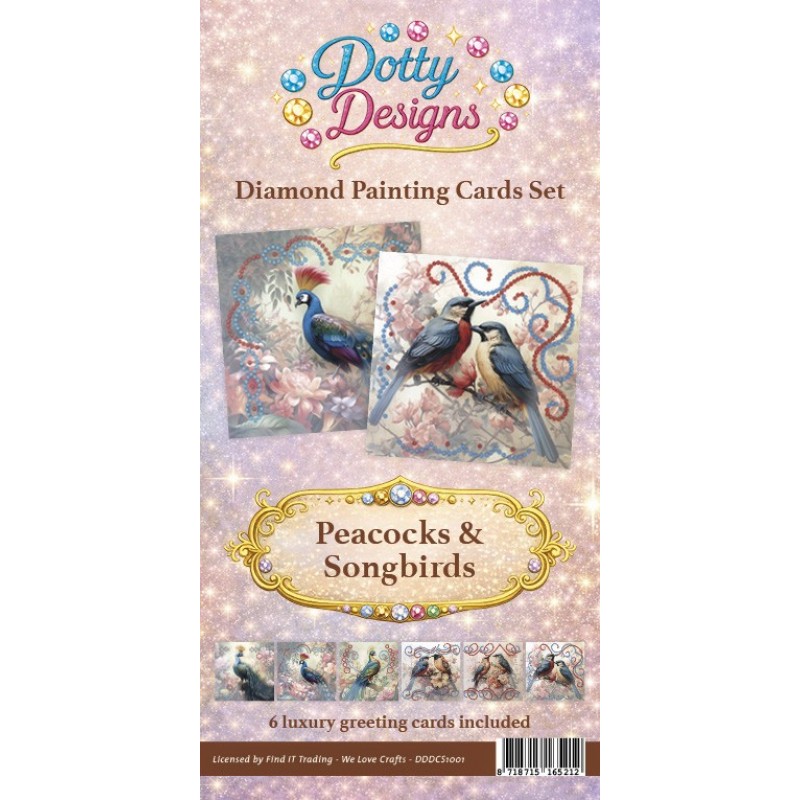 Dotty Design - Diamond Card Set - Peacocks & Songbirds