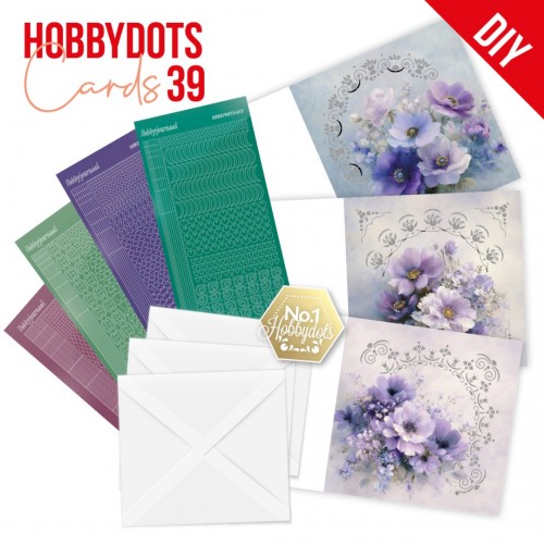 Hobbydots Cards 39 - Purple Flowers