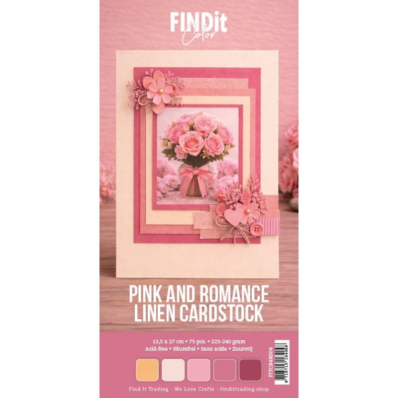 Find It Color - Linen Cardstock Pack 4K - Pink and Romance Pack