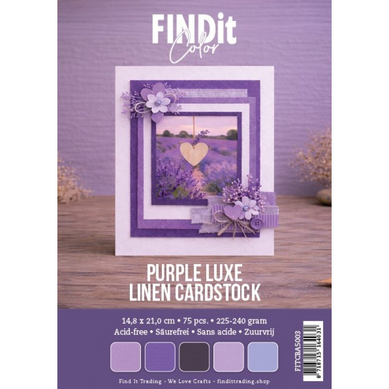 Find It Color - Linen Cardstock Pack A5 - Purple Luxe Pack Find It Color - Linen Cardstock Pack A5 - Purple Luxe Pack