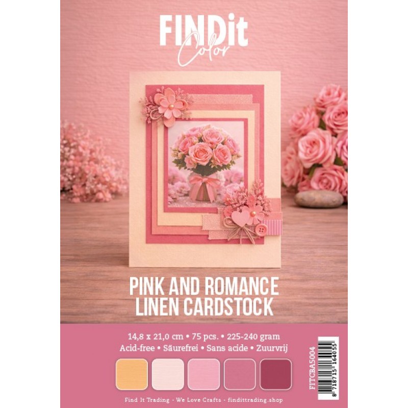 Find It Color - Linen Cardstock Pack A5 - Pink and Romance Pack Find It Color - Linen Cardstock Pack A5 - Pink and Romance Pack