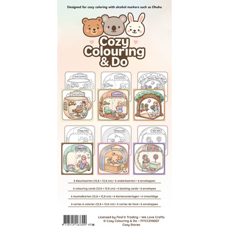 Findit Color - Cozy Colouring Cards Set - Cozy Stores