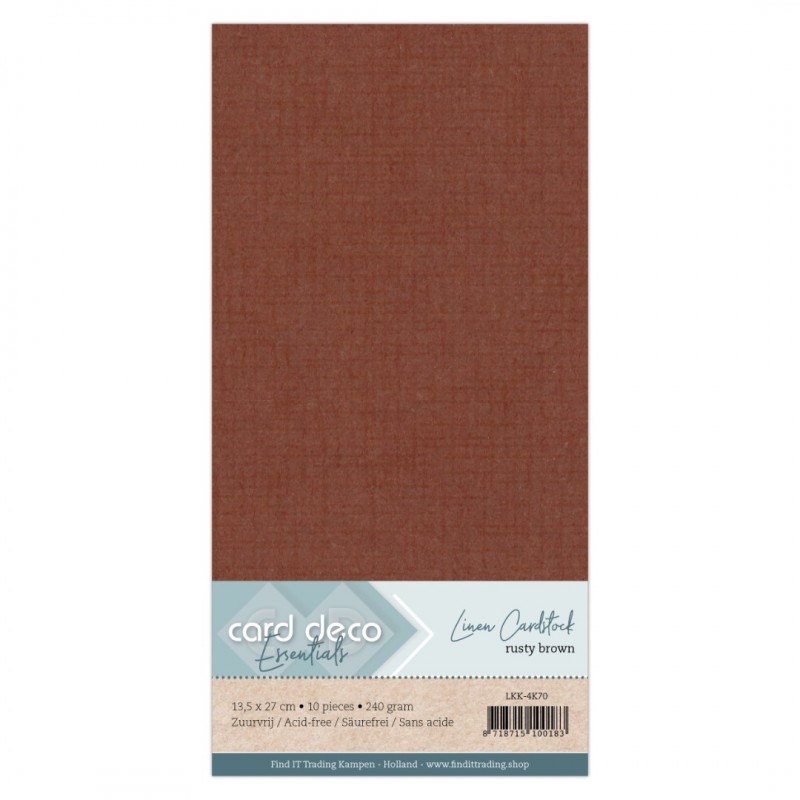 Linen Cardstock - 4K - Rusty Brown Linen Cardstock - 4K - Rusty Brown