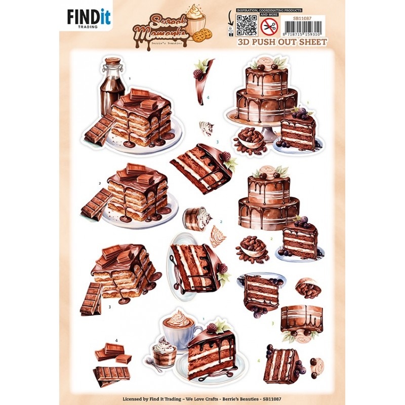 3D Pushout Sheet - Berries Beauties - Sweet Moments - Baked with Love 3D Pushout Sheet - Berries Beauties - Sweet Moments - Baked with Love