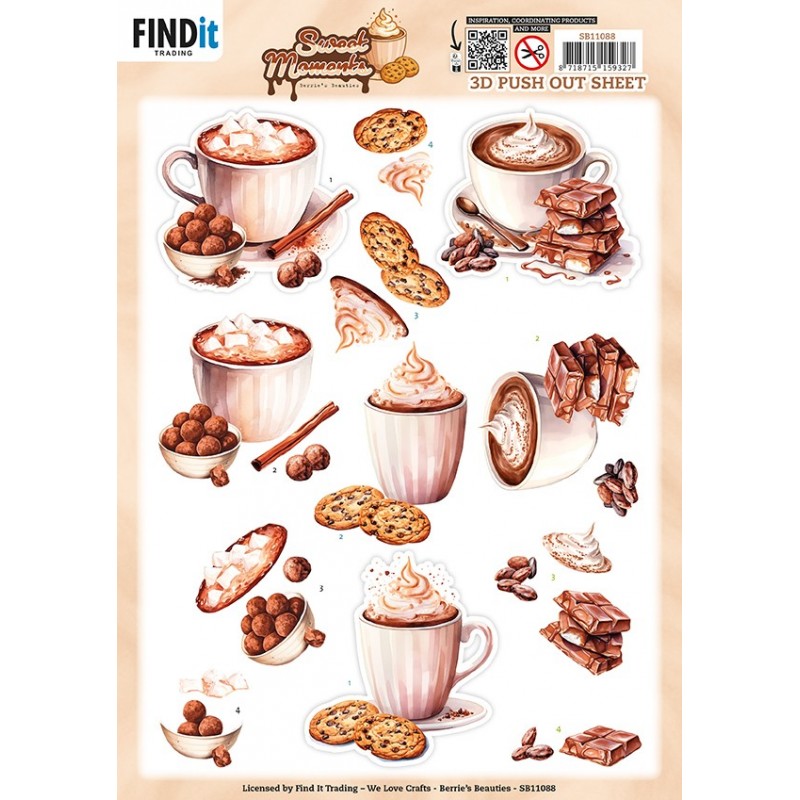 3D Pushout Sheet - Berries Beauties - Sweet Moments - Cookie Delights 3D Pushout Sheet - Berries Beauties - Sweet Moments - Cookie Delights