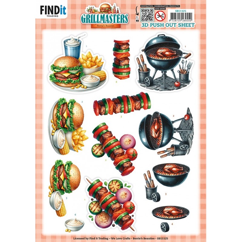 3D Pushout Sheet - Berries Beauties - Grillmasters - Flame Grilled Favorites 3D Pushout Sheet - Berries Beauties - Grillmasters - Flame Grilled Favorites